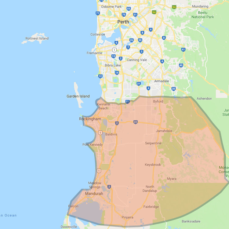 Service Area, Service Map
